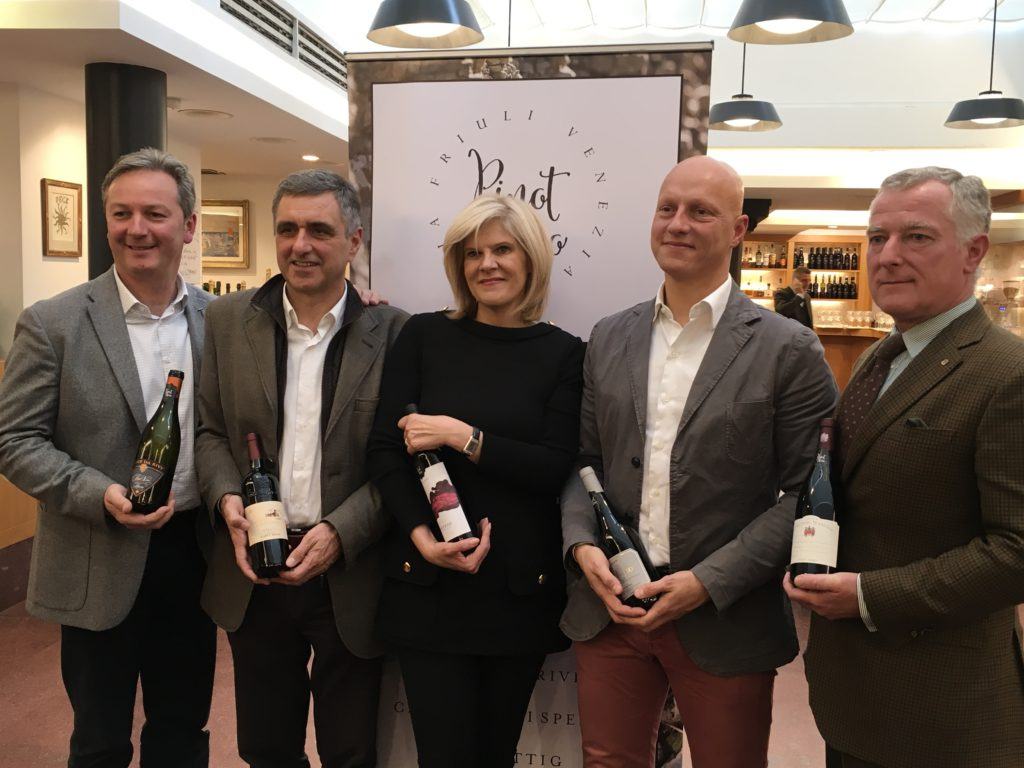 da sinistra: Fabrizio Gallo, Paolo Della Rovere, Annalisa Zorzettig, Rino Russolo, Alberto Carlo d’Attimis-Maniago Marchiò