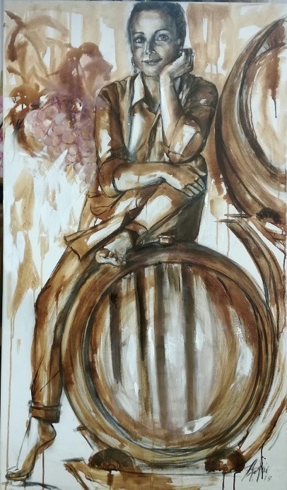 Elisabetta Rogai “32 sfumature di vino” Etichetta d’Artista 32 esima edizione;’92 Fiera dell’Uva 2018