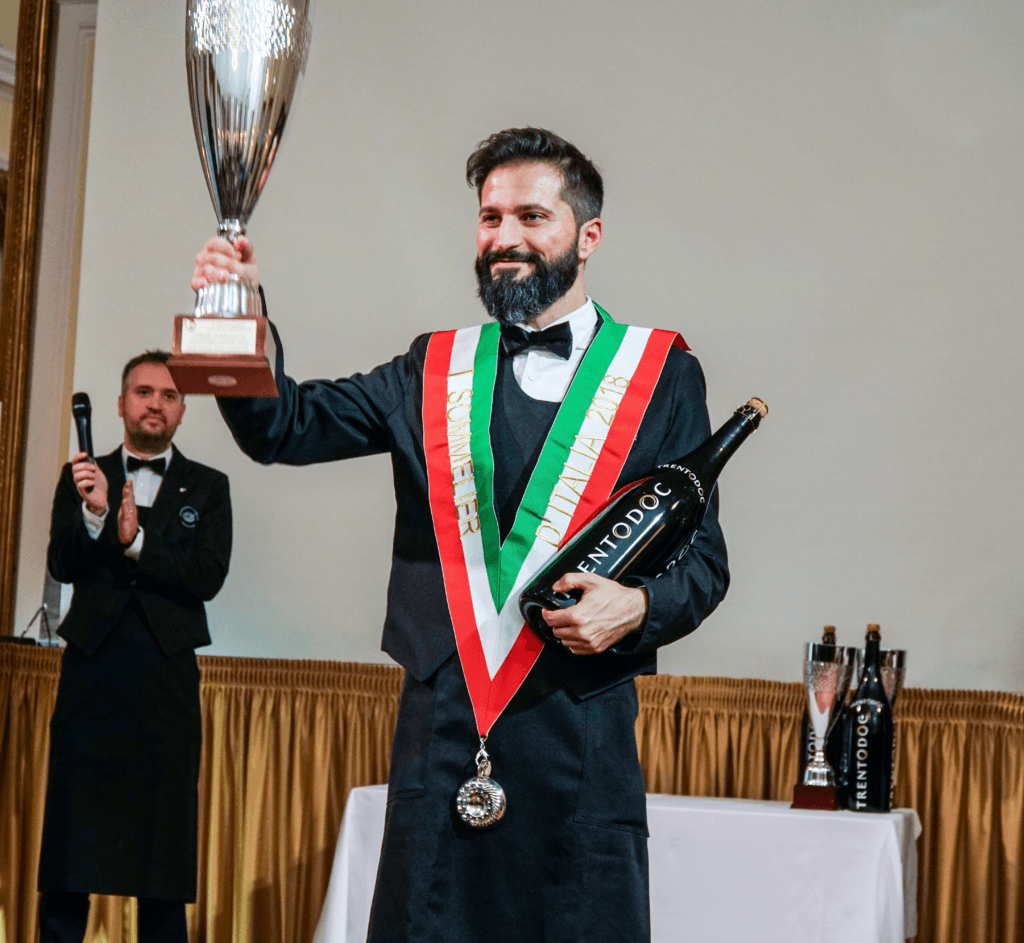 Simone Loguercio Miglior Sommelier d’Italia Premio Trentodoc