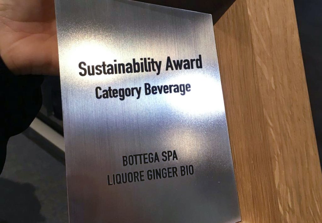 SUSTAINABILITY AWARD A GINGER BIO BOTTEGA