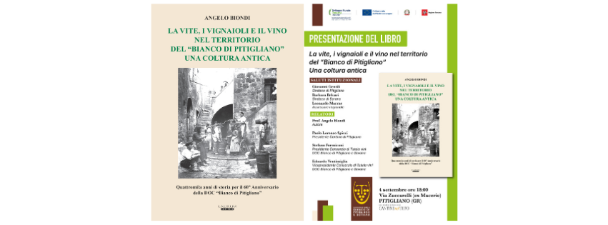 Presentazione libro “La vite, i vignaioli e il vino del Bianco di Pitigliano”